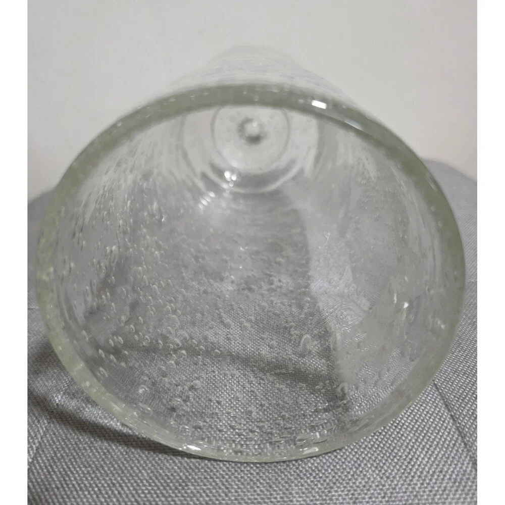 Rare Vintage Seeded Art Bubble Glass HandBlown Vase Pedestal Style Beautiful!!